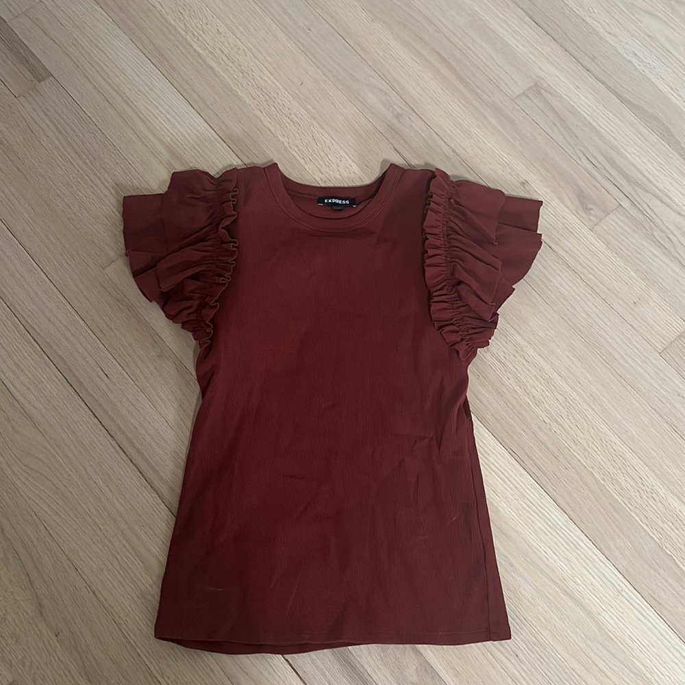 Express | ruffle sleeve top | nwot | sz m